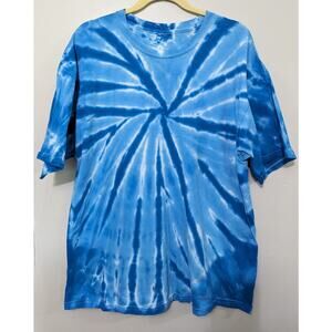 Women's Beautiful Tye Dye Blue Multicolor T shirt Size XL